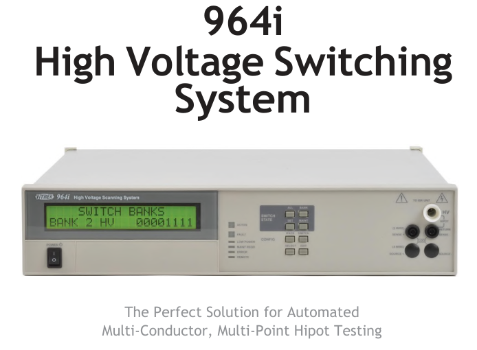 Vitrek 964i 高壓開關系統(tǒng) Vitrek 964i 高壓開關系統(tǒng)