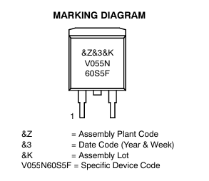 onsemi NVB055N60S5F onsemi NVB055N60S5F